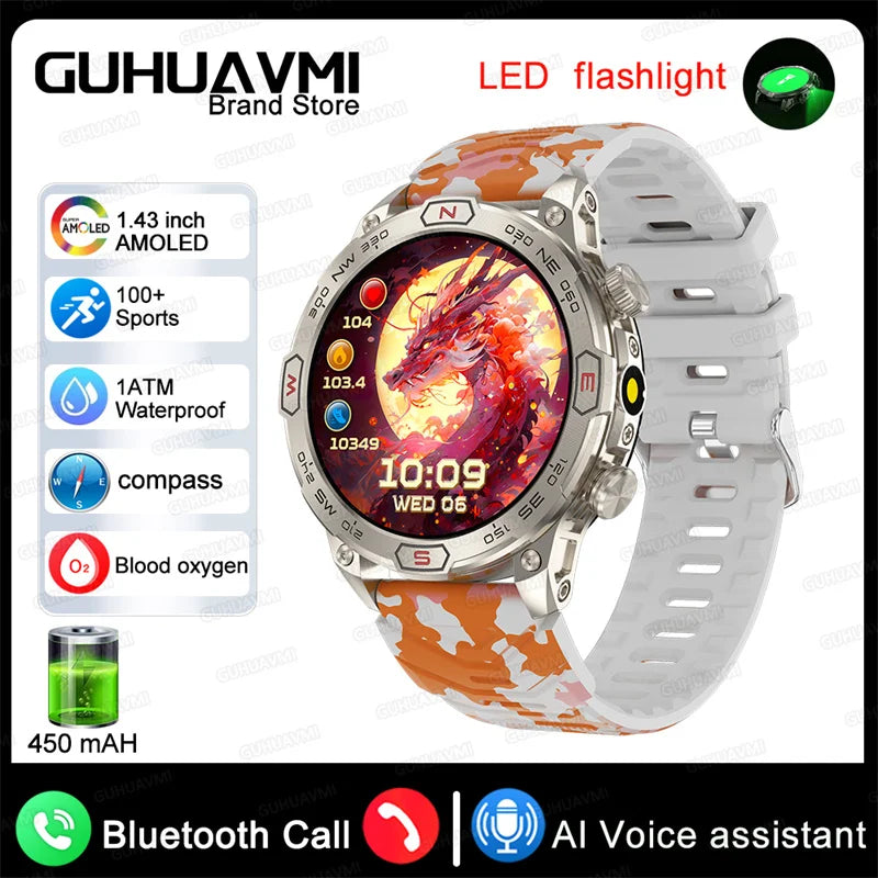 Stainless Steel Waterproof Android Round Shaped Bluetooth Smartwatch