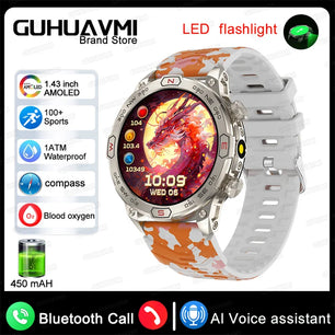 Stainless Steel Waterproof Android Round Shaped Bluetooth Smartwatch