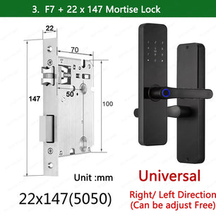 Zinc Alloy Fingerprint Bluetooth Rechargeable Battery Door Lock