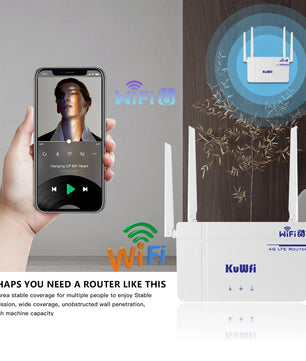 300Mbps 2.4GHz Fixed Antenna LTE Router With SIM Card Slot