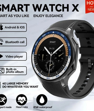 Silica Gel Smart Bluetooth Voice Support Round Sports Watch
