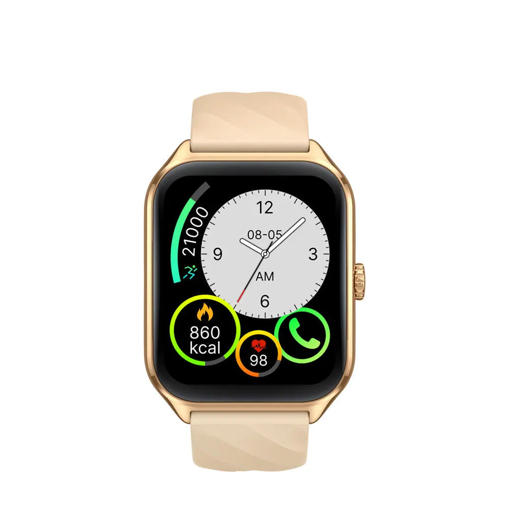 Silica Gel Amoled Display Waterproof Android Square Shape Smartwatch