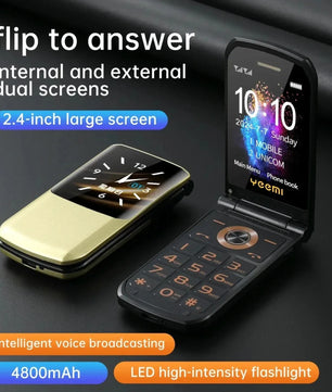 4800mAh 1MP Normal Screen High Quality 2.4inch Flip Smartphone