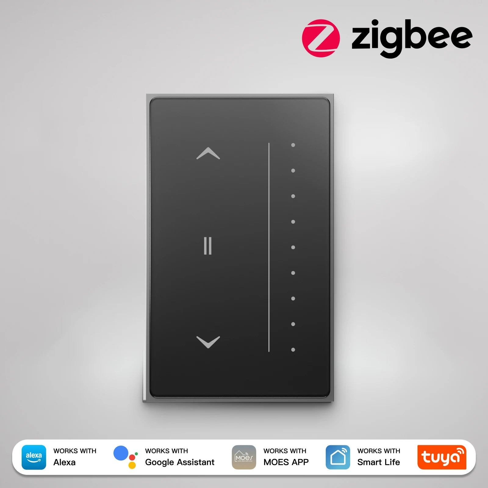 Moes Tuya Anti-Glare Touch Smart Curtain Switch with Alexa Google