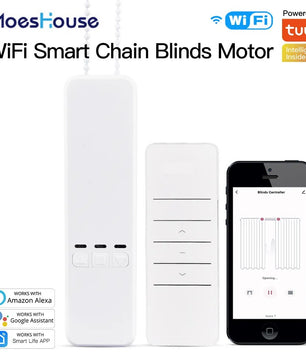 Moes Plastic Remote Control Smart WIFI Chain Roller Curtain Motor