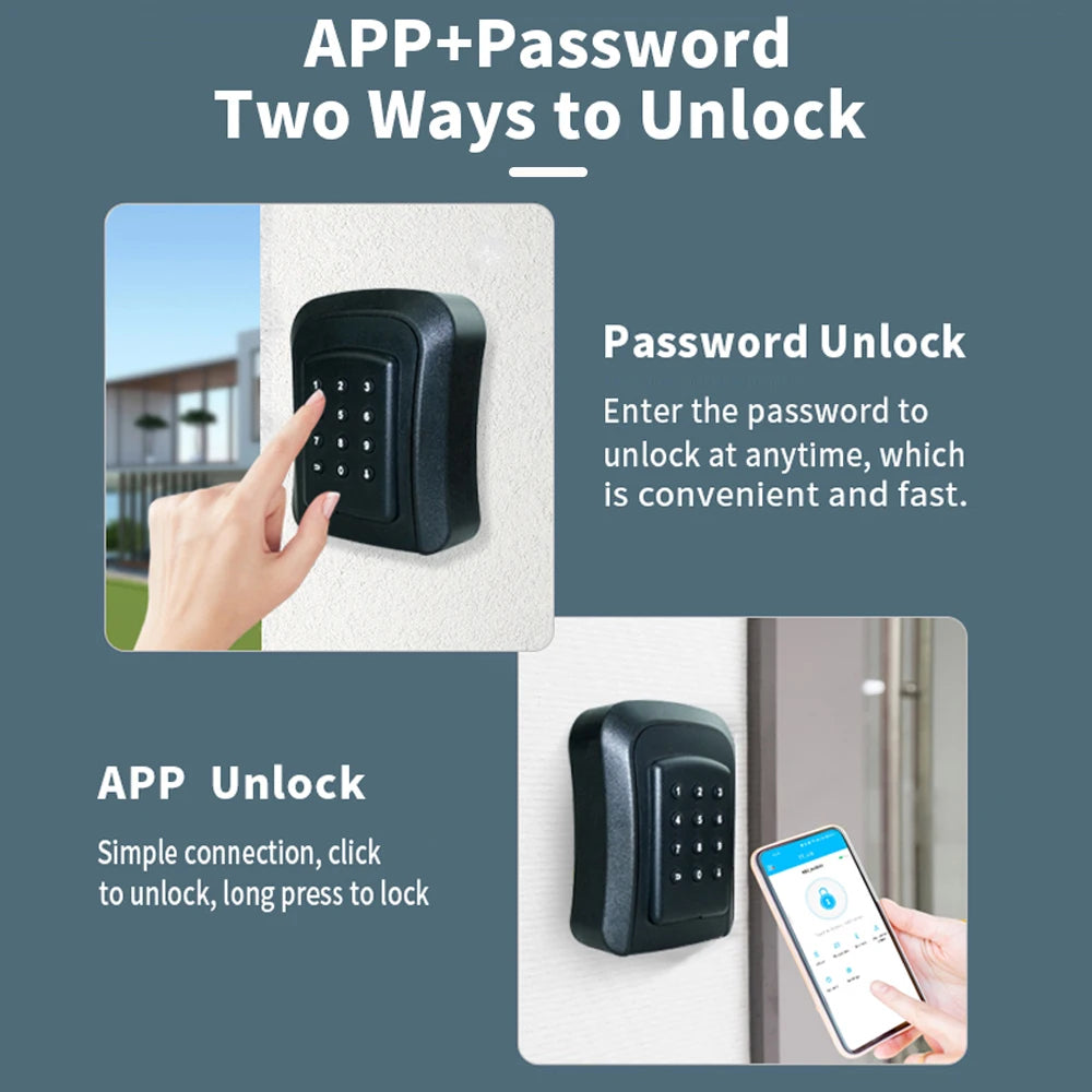 Metal Waterproof Bluetooth Dry Battery Security Smart Lock