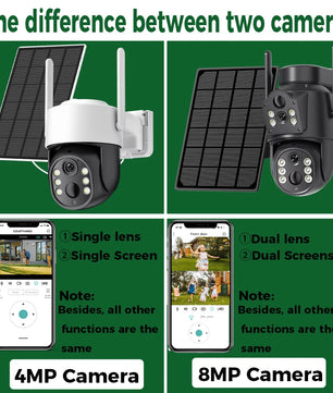 1080p 8MP 4K HD Solar WiFi Normal Supply Dual Lens Security Camera