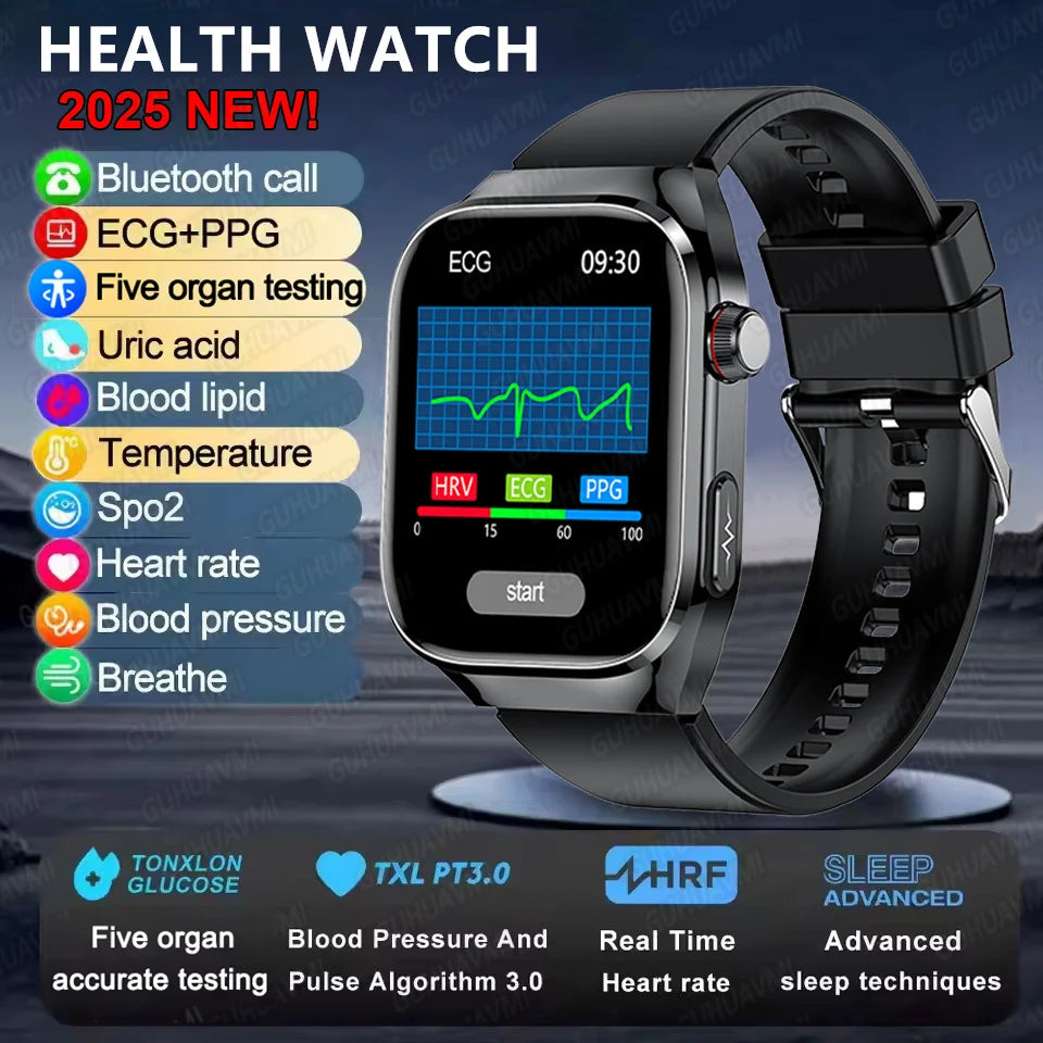 Fine Steel Waterproof Android Square Shaped Bluetooth Smartwatch