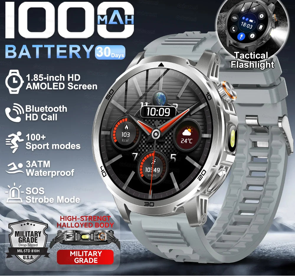 Steel 128MB Waterproof Android Round Shape On-Wrist Smartwatch