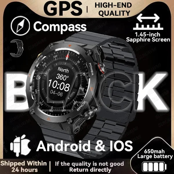 Silica Gel Waterproof Android Round Shaped Amoled Screen Smartwatch