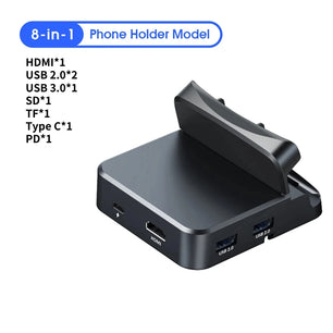 8-IN-1 Aluminum Alloy USB Type-C Splitter Docking Station Hub