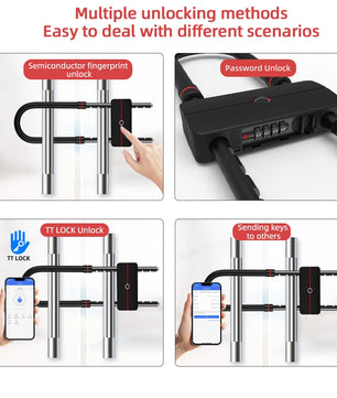 Stainless Steel Waterproof Rechargeable Battery Biometric Door Lock