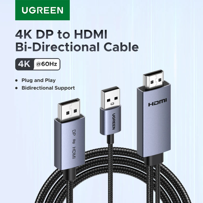 Ugreen 4K 60Hz Bidirectional Video Audio Cable For Laptop