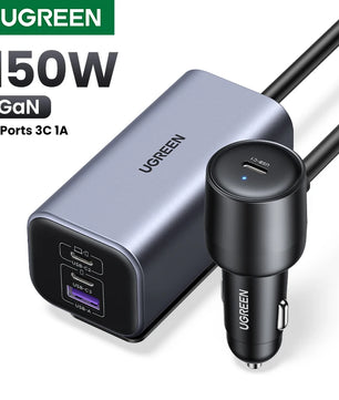 Ugreen Alloy 150W Fast Car Charger for iPhone 15 16 17