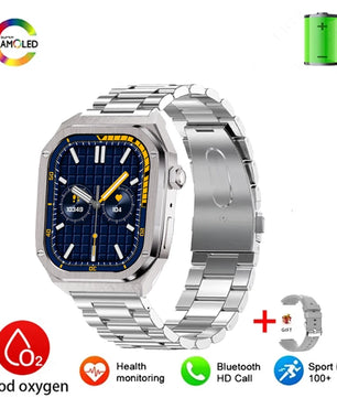 Silica Gel Waterproof Amoled Full Touch Screen Bluetooth Smartwatch