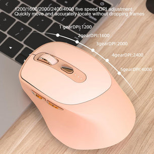 1600 DPI 2.4GHz Wireless Bluetooth Portable Battery Office Mouse