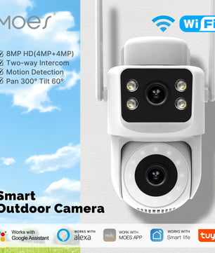 Moes 2.4GHz 8MP Outdoor Waterproof Auto Track Two Way Camera