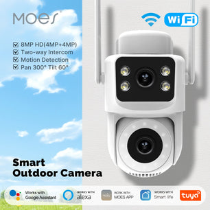 Moes 2.4GHz 8MP Outdoor Waterproof Auto Track Two Way Camera