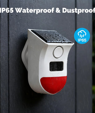 MOES Plastic WiFi Smart Solar Siren with Remote & PIR Sensor