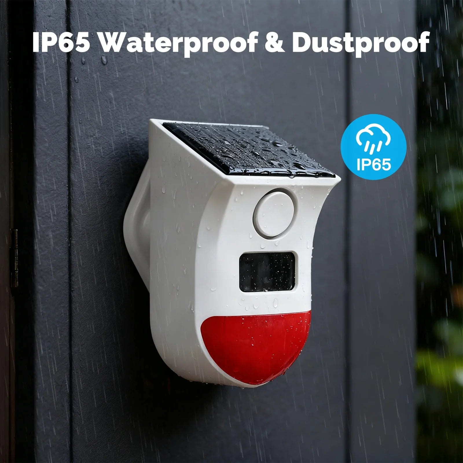 MOES Plastic WiFi Smart Solar Siren with Remote & PIR Sensor