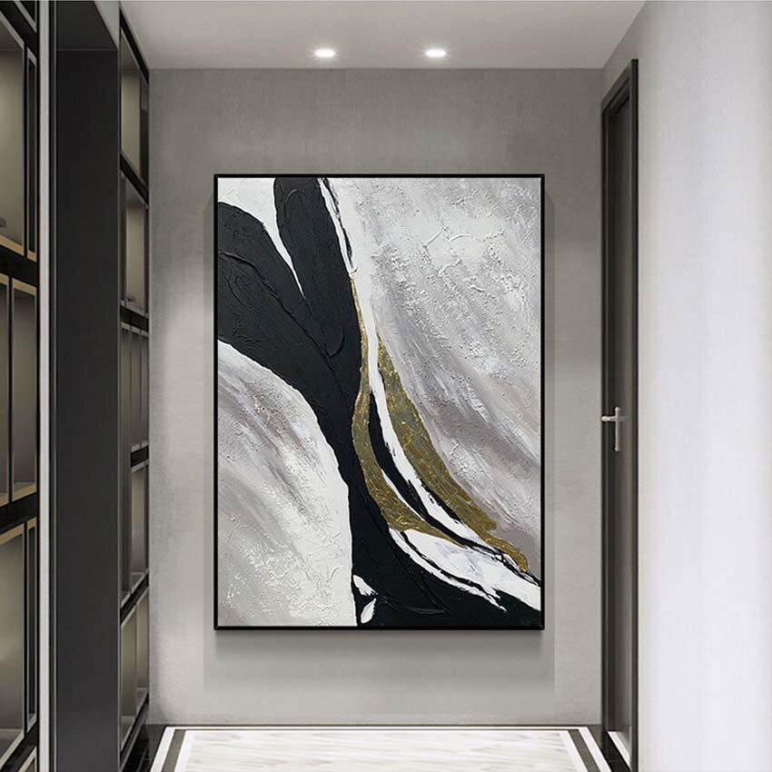 100% Canvas Modern Abstract Artwork Handmade Elegant Oil Painting