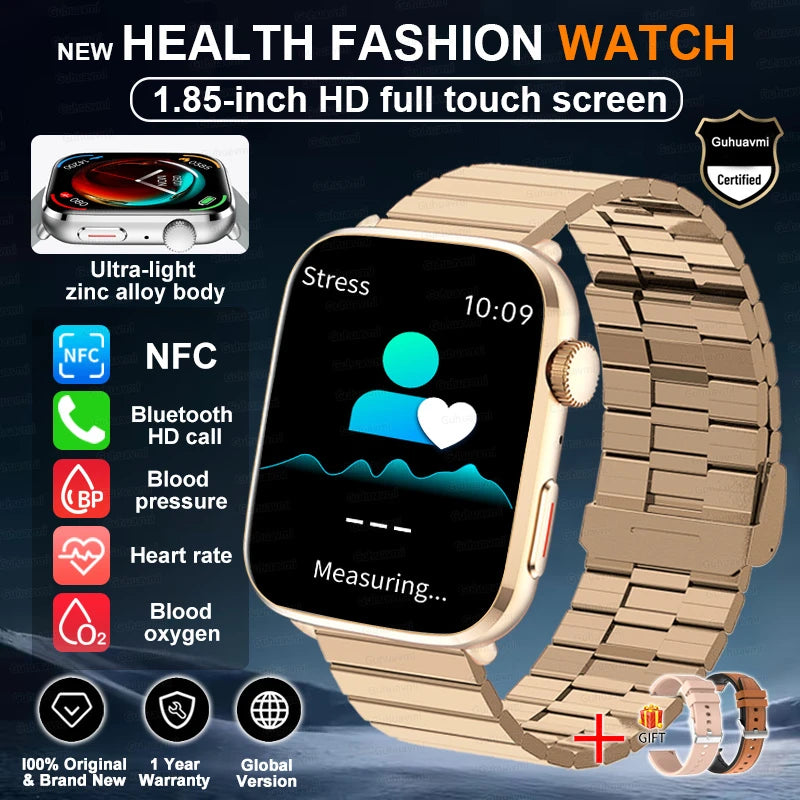 Rubber Waterproof Android Square Shaped Amoled Screen Smartwatch