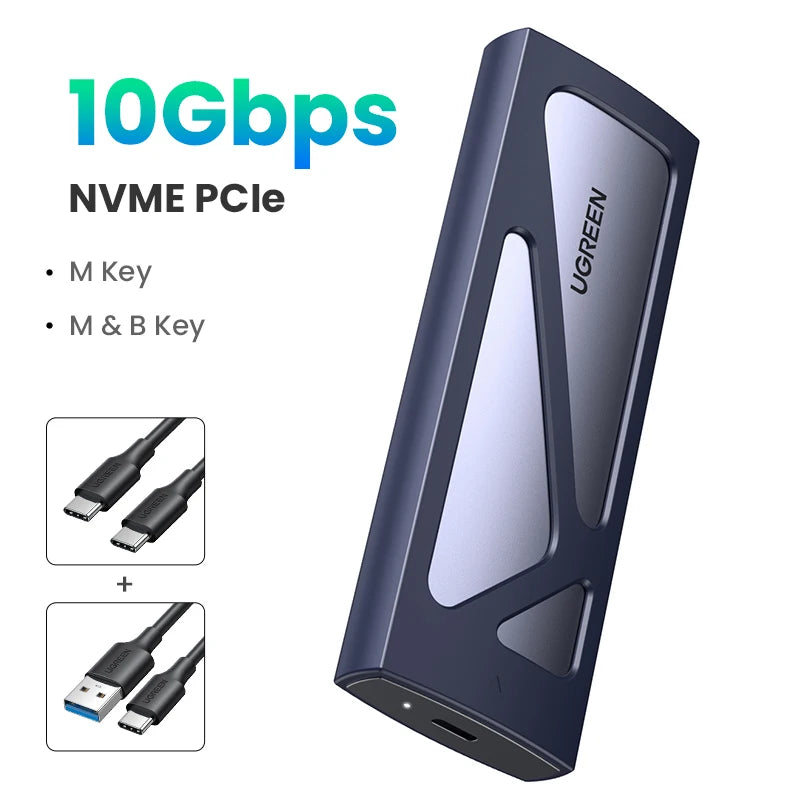 Ugreen 10Gbps 1.8" 8TB M.2 NVMe High Speed External SSD Enclosure