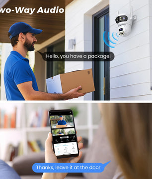 IP66 15MP Three Lens Wifi Outdoor 5X Digital Zoom Surveillance Camera