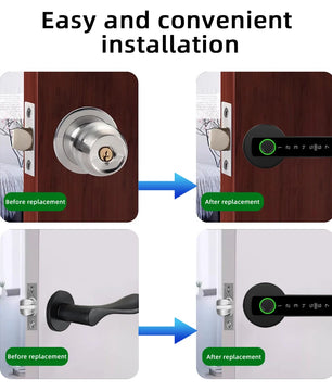 Zinc Alloy Fingerprint Electronic Bluetooth Reversible Door Lock