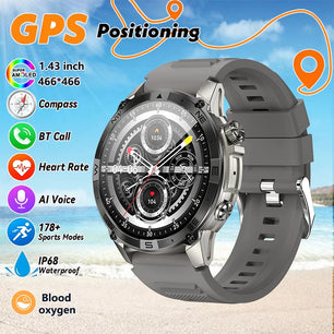 Silica Gel Amoled Display Waterproof Android Round Shaped Smartwatch