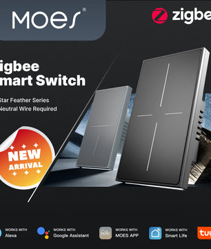 MOES ZigBee 2-IN-1 Star Feather Smart Switch with APP Control
