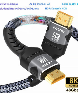 Aluminum Alloy USB HDMI Braid Shielding Video Cable Adapter For PC