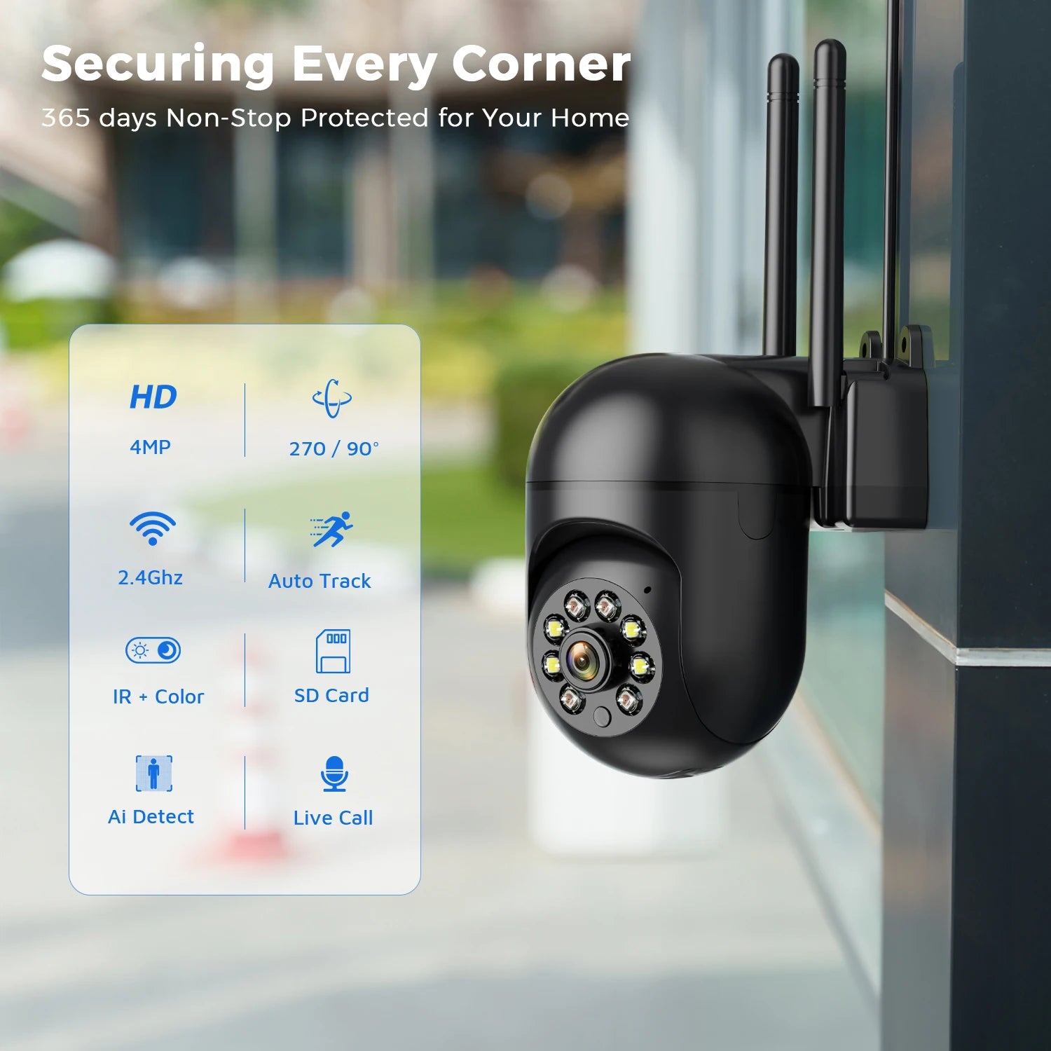 4MP Single Lens Wifi 5X Digital Zoom Surveillance Camera