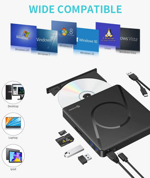 USB 3.0 External Blu Ray DVD 3D Slim Optical Drive