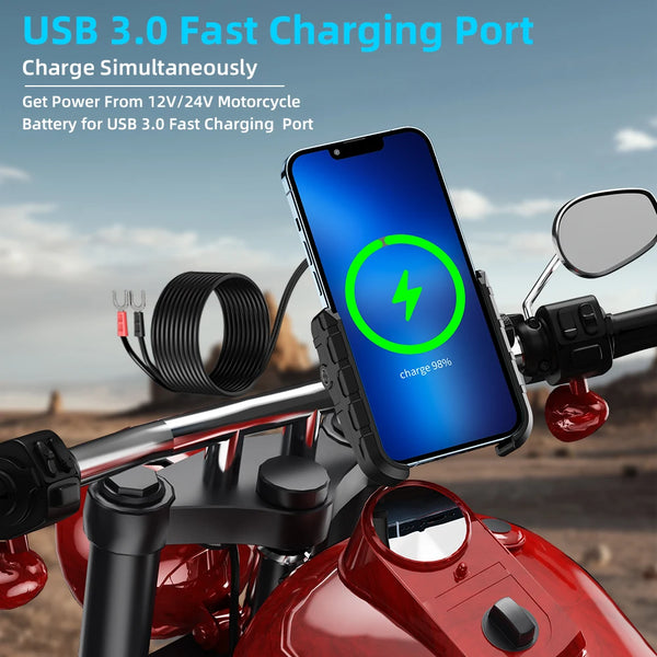 Adjustable 360 Degree USB Charging Universal Mobile Phone Holder