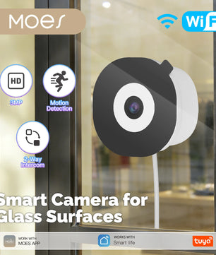 2.4GHz 3MP MOES Tuya Glass Surface WiFi Smart Window Camera