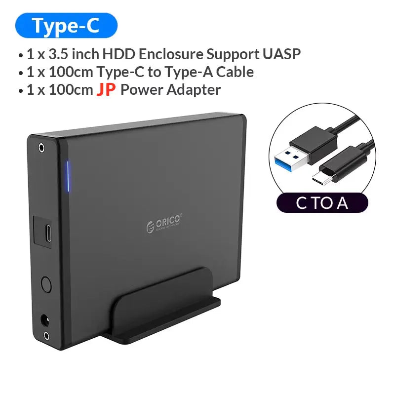 Aluminum 3.5'' External Hard Drive Enclosure For Desktop