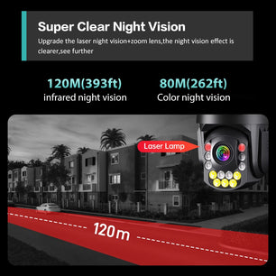 Boavision 8MP WIFI 4G Dual Lens Night Vision Security Camera