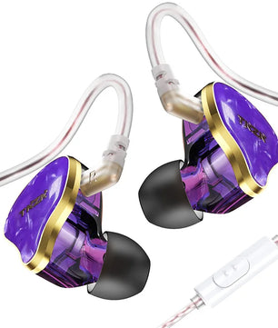 Metal Wired Dynamic Vocalism HiFi Monitor Dual Earphones with 2Pin