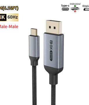 Aluminium 6mm 240Hz Display Port Extension Cable For MacBook