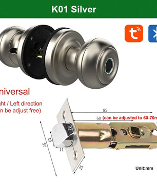 Aluminium Alloy Waterproof Bluetooth Reversible Handle Door Lock