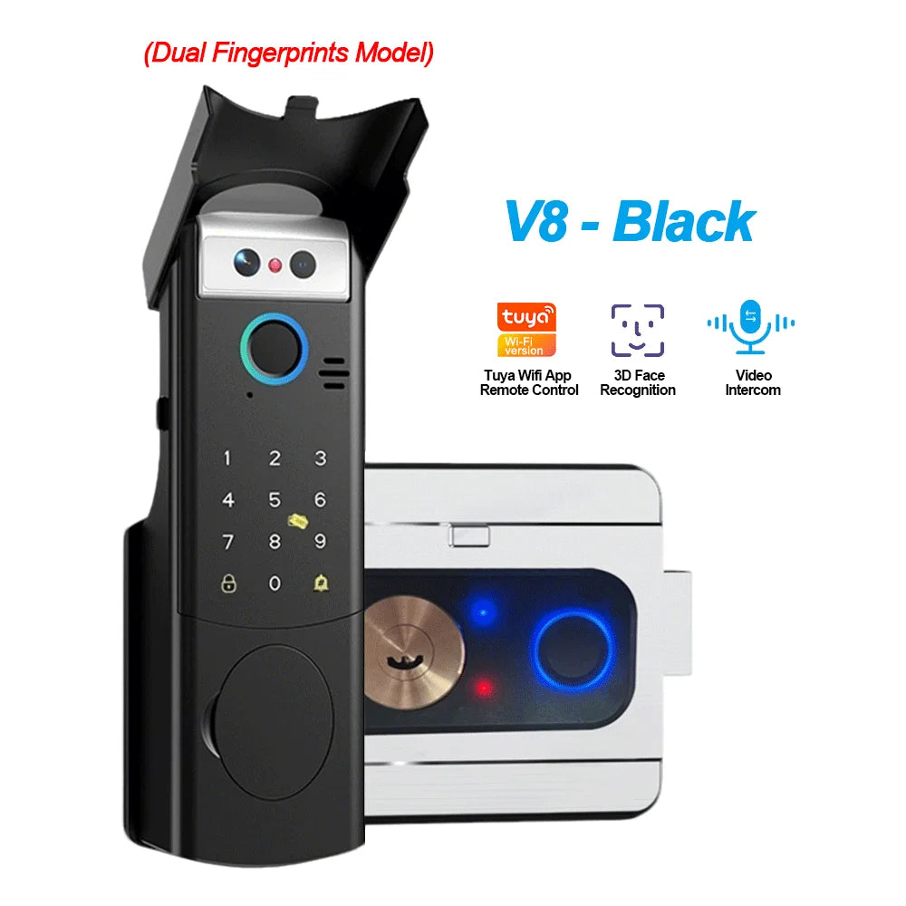 RAYKUBE Waterproof Tuya WiFi Face Recognition Smart Lock