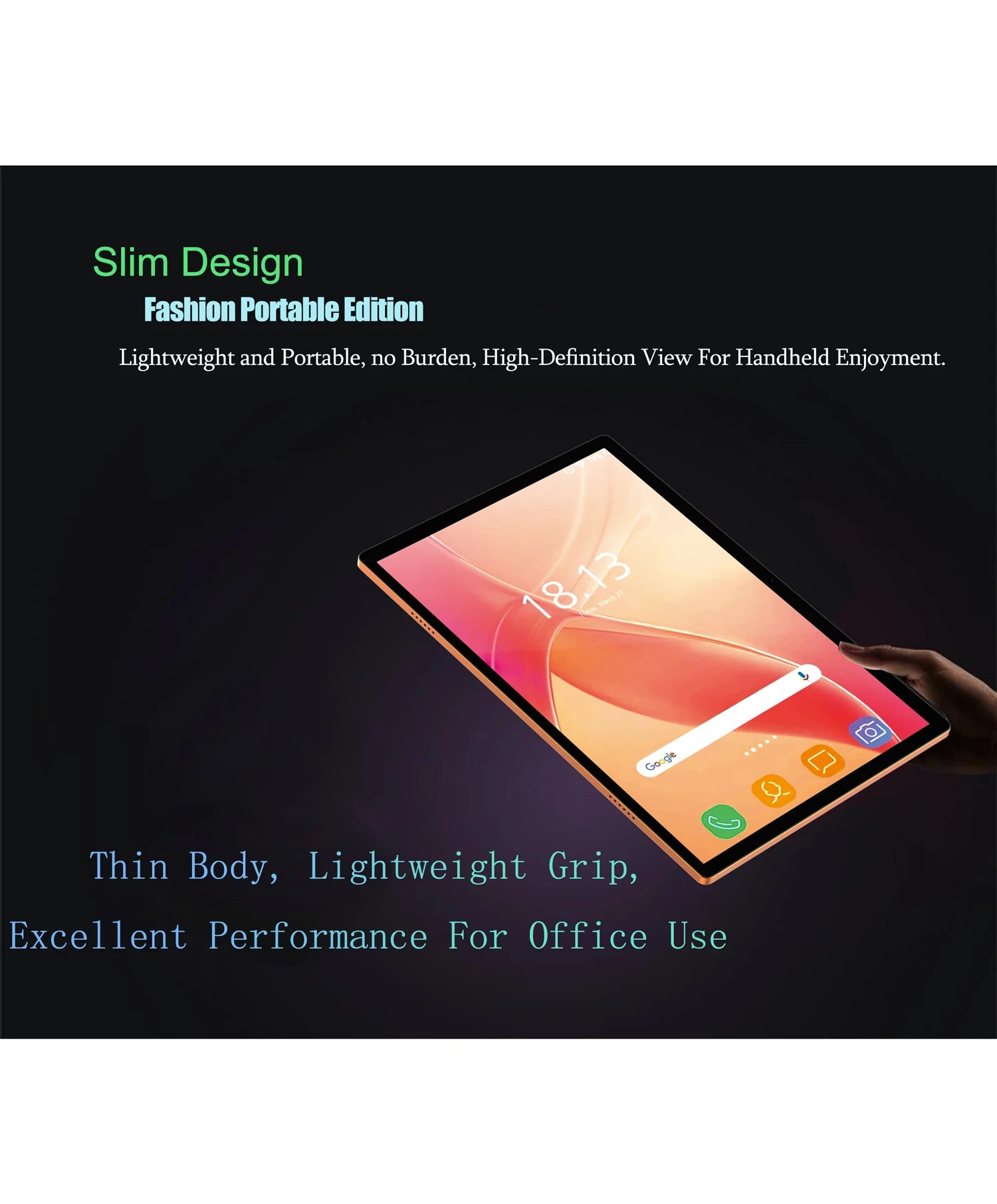 Sauenaneo 10.1-inch Android 4GB RAM 64GB Supports Dual Cameras Dual SIM Tablet