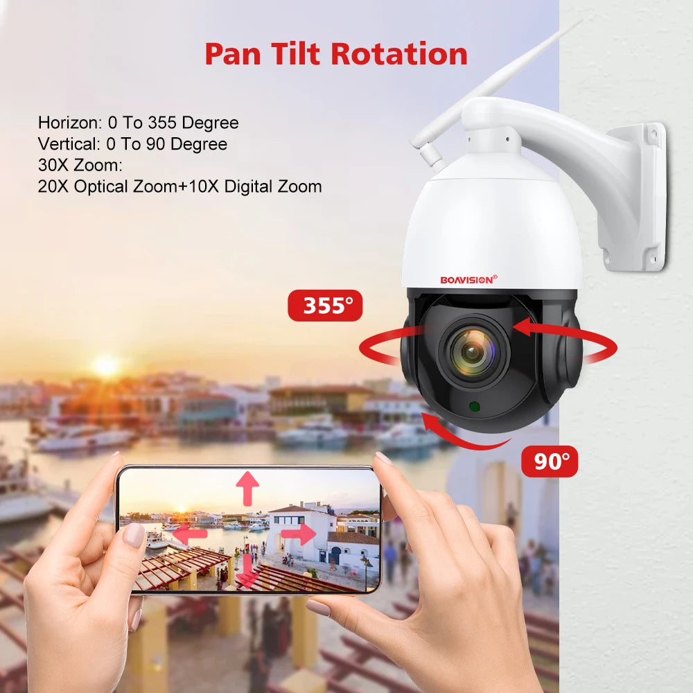 8 Mega Pixel Plastic IP66 Human Auto Tracking Surveillance Camera