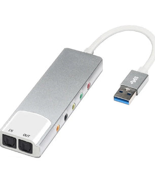 6-in-1  External USB Sound Card Adapter For Laptop