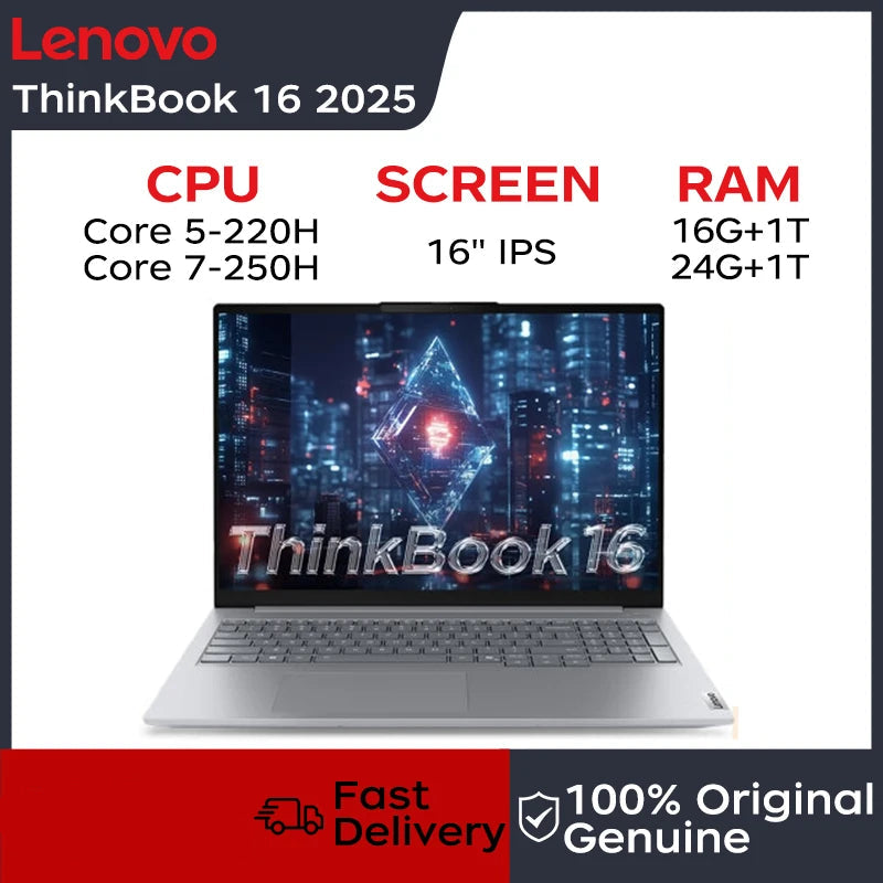 1TB 16" 120Hz ThinkBook 16 2025 Core Edition Lenovo Laptop