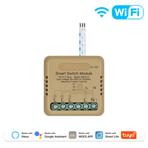 MOES WiFi Zigbee Smart Switch Module 1-4 Gang with Voice Control