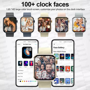 Rubber Waterproof Android Square Shaped Amoled Screen Smartwatch