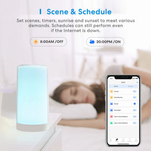Meross Plastic Smart WiFi LED Night Light Dimmable Bedside Lamp