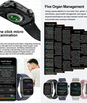 Fine Steel Waterproof Android Square Shaped Bluetooth Smartwatch